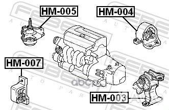 Подушка двигателя правая Honda CR-V