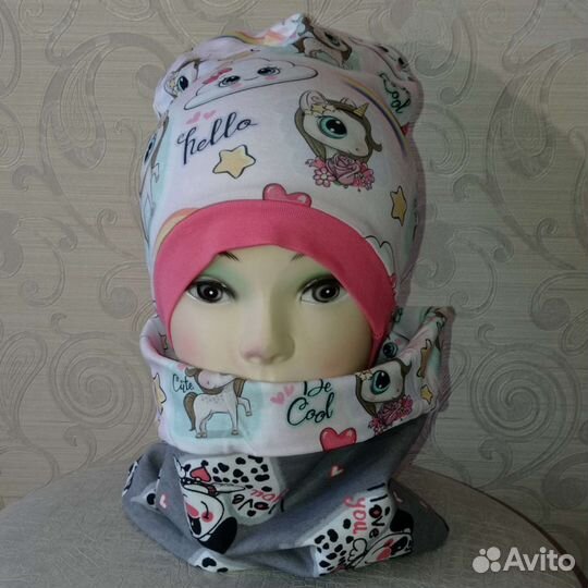 Шапка +снуд