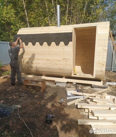 Баня бочка квадро с доставкой