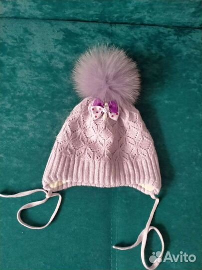 Шапка зимняя для девочки 52 54