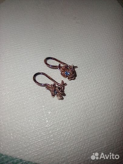 Позолоченные серьги для девочки