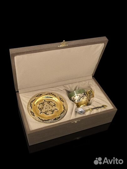 Чайная пара кофейный чайный набор нефрит