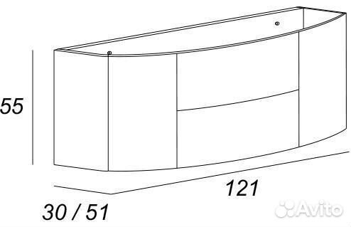 Тумба с раковиной Cezares Eden 120 rovere scuro