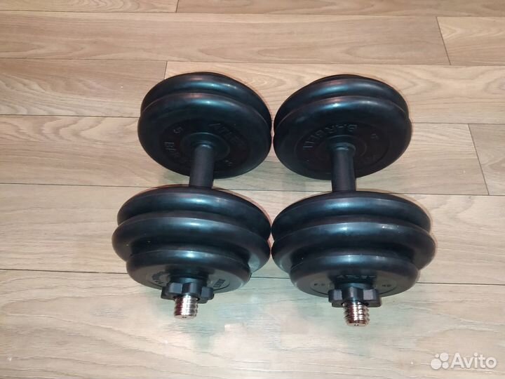 Гантели разборные MBBarbell по 27 кг (вес одной)