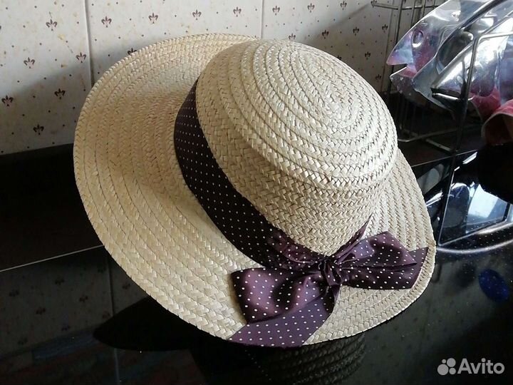 Женские соломенные пляжные шляпки
