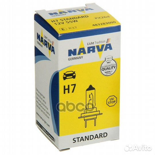 Лампа 12V H7 55W PX26d Standard narva 483283000