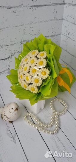 Шоколадный букет ромашки 19 шт