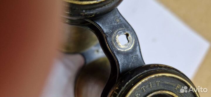 Старинный медный бинокль Франция винтаж