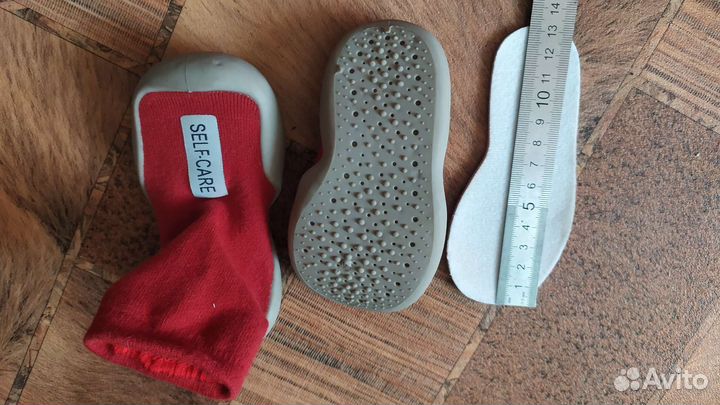 Тапочки-носочки с резиновой подошвой