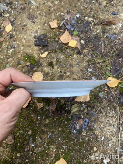 Старинная японская тарелка фарфор очень легкий