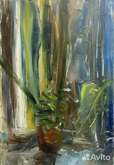 Картина А. Королев ‘Цветы на Окне’ 60х90