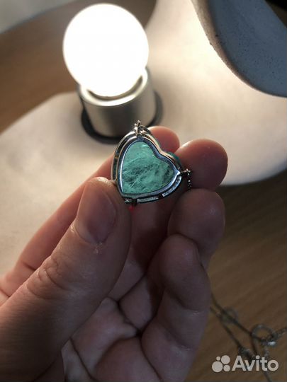 Колье серебряное с сердечком