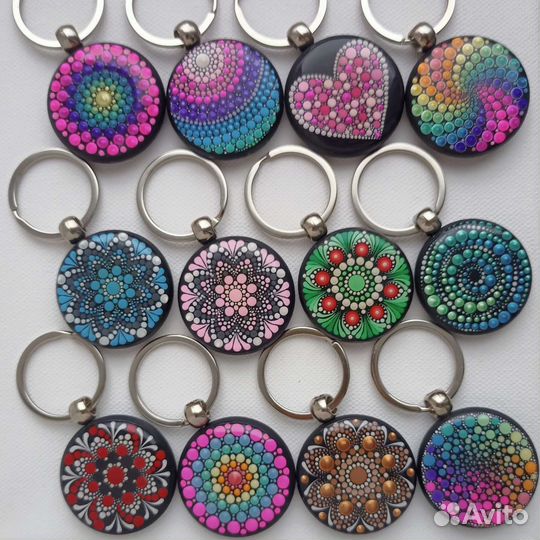 Брелок для ключей с ручной росписью