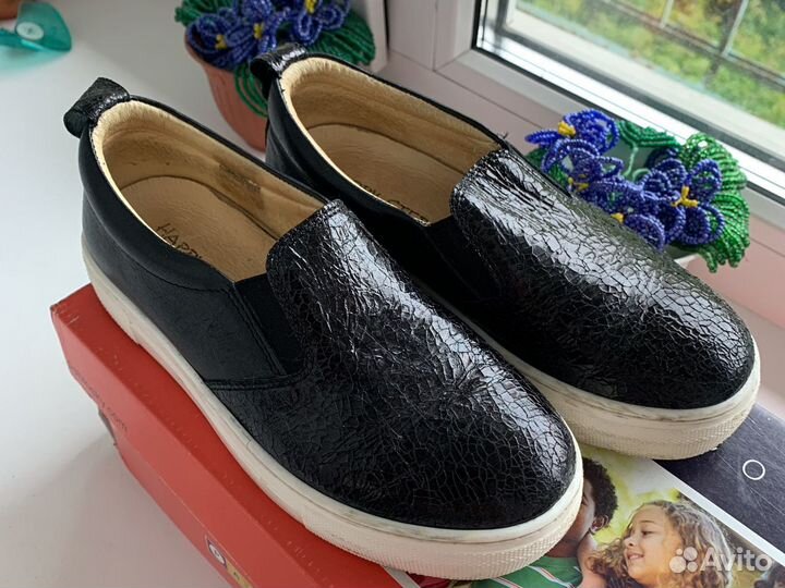Слипоны натуральная кожа
