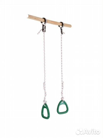 Кольца гимнастические детские треугольные, Зеленые