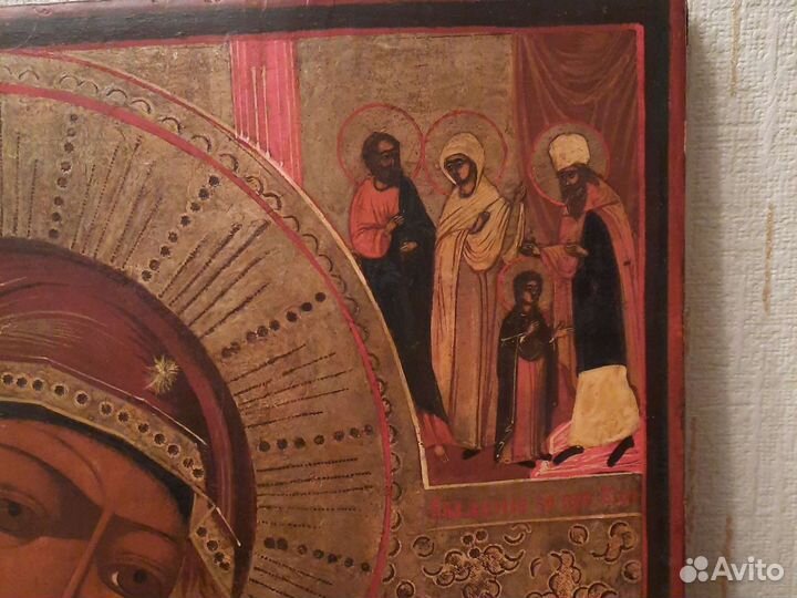 Шикарная икона 54*44 без реставрации, Деисусный чи