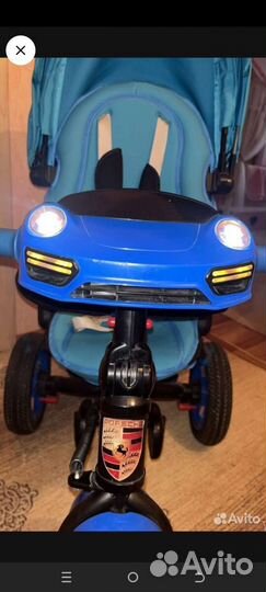 Трёхколёсный велосипед с родительской ручкой