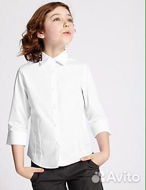 Школьная блузка M&S Easy to Iron с рукавом 3/4