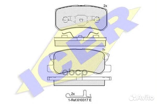 Колодки задние mitsubishi icer 181375 181375 Icer