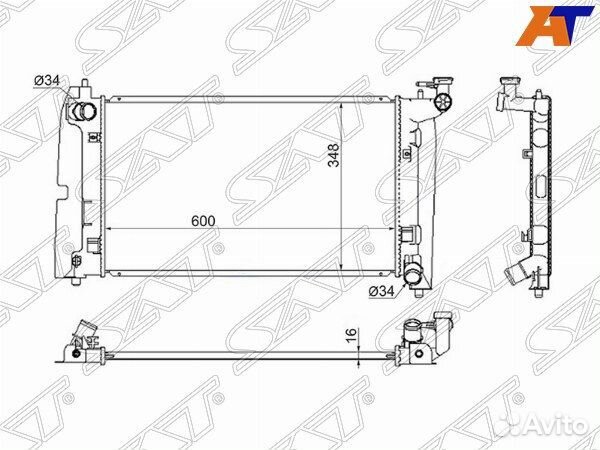 Радиатор toyota corolla runx