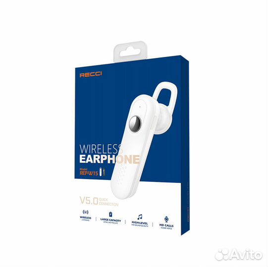 Single BT Гарнитура recci REP-W15 Black