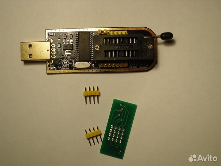 USB Программатор CH341A + клипса SOP8 (прищепка)