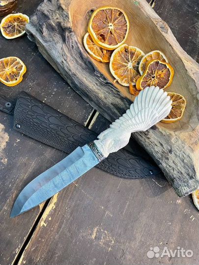 Авторский нож “Орёл” из дамасской стали