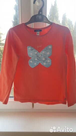 Лонгслив с пайетками 6-7 лет, бренд Okаidi