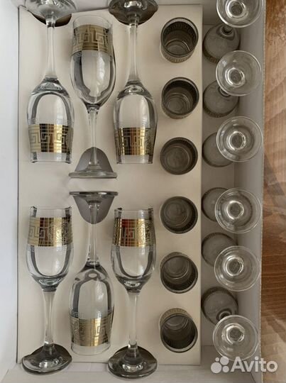 Набор бокалов и рюмок подарочный новый