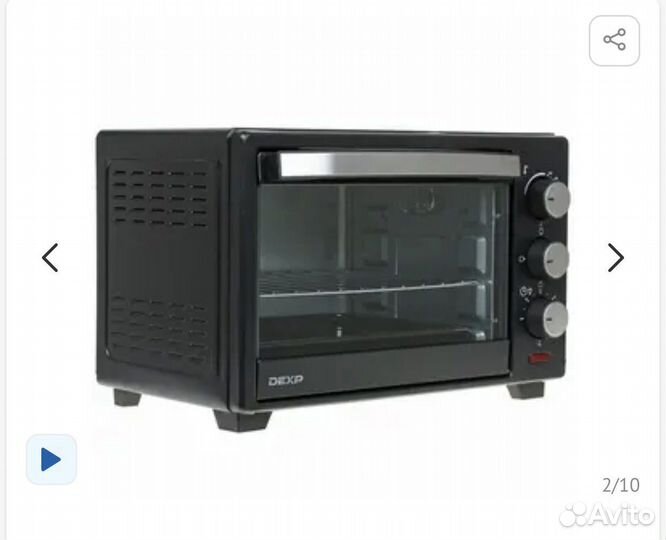 Мини-печь dexp VN-2100 черный (электропечь)