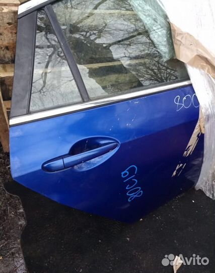 Двери задние передние Мазда 6 GH Синие