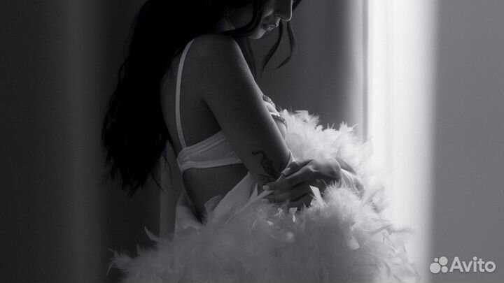 Халат с перьями