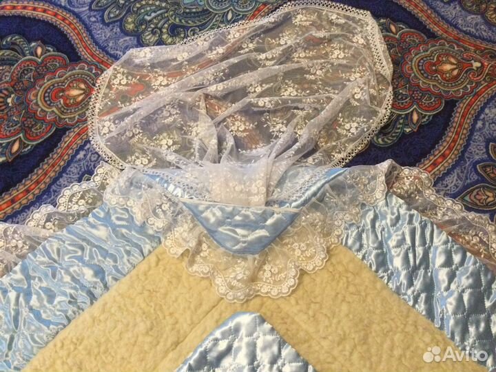 На выписку зимний конверт - одеяло на овчине