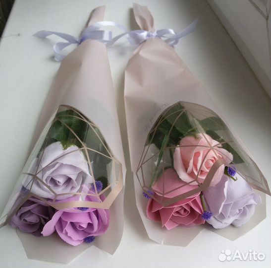 Букет из 3 мыльных роз