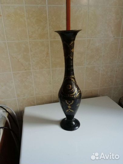 Ваза для цветов Индия. Латунь