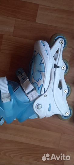 Детские роликовые коньки б.у. с защитой и сумкой