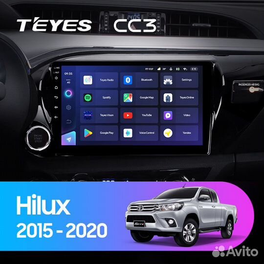 Магнитола Teyes CC3 3/32 Toyota Hilux
