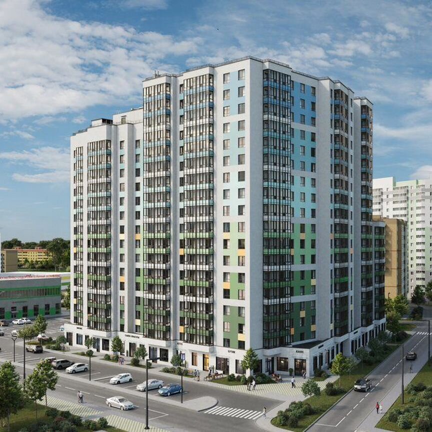 2-к. квартира, 48,3 м², 13/18 эт.