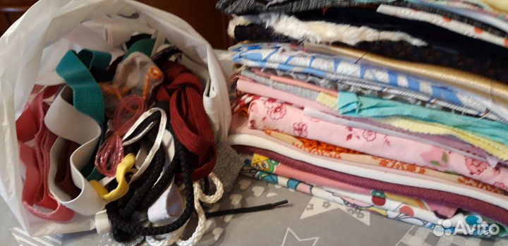 Лоскуты для рукоделия, пошива кукольной одежды