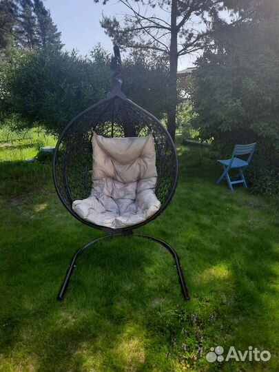 Подвесное кресло кокон капля ротанг
