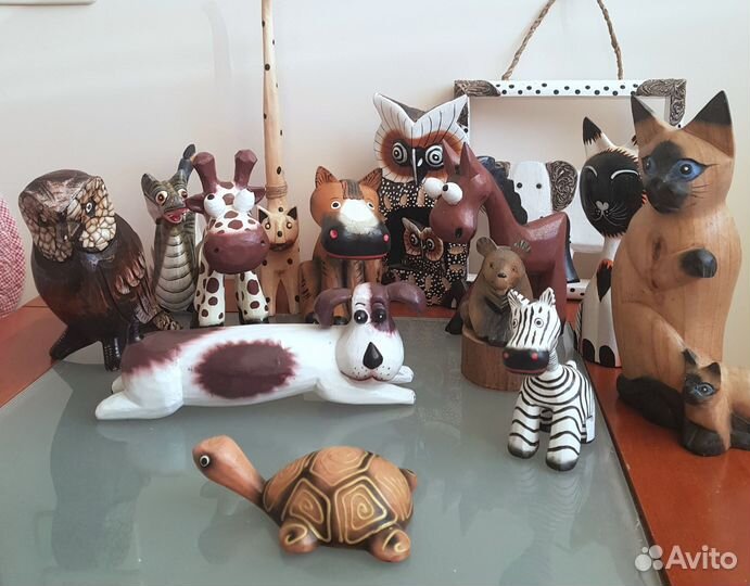 Фигурки животных из дерева
