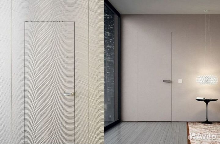 Скрытые межкомнатные двери под отделку