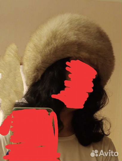 Зимняя шапка из песца