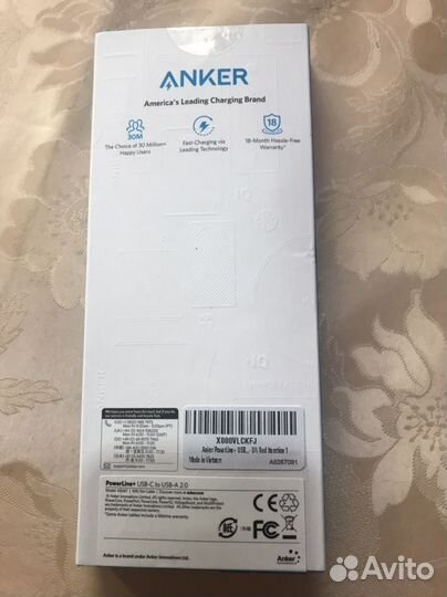 Кевларовый кабель Anker PowerLine новый, 3 метра