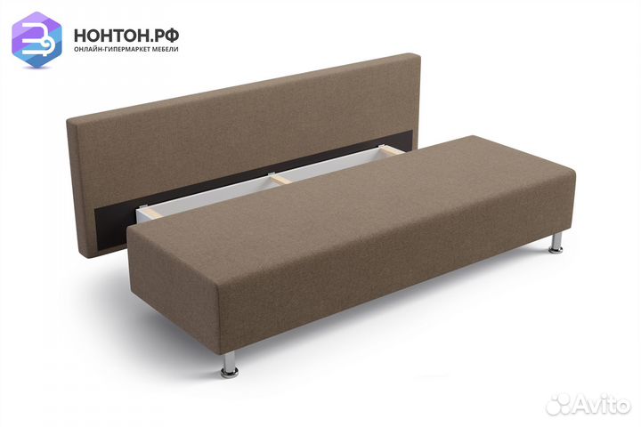 Диван еврокнижка Канна коричневый
