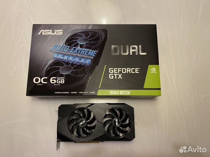 Видеокарта asus GeForce GTX 1660 super dual EVO OC