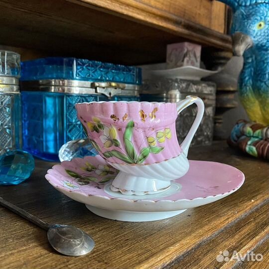 Чайная пара Рог Кузнецов Царская Россия