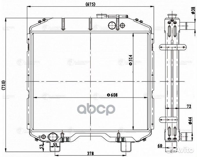 Радиатор двигателя LRc0332b luzar