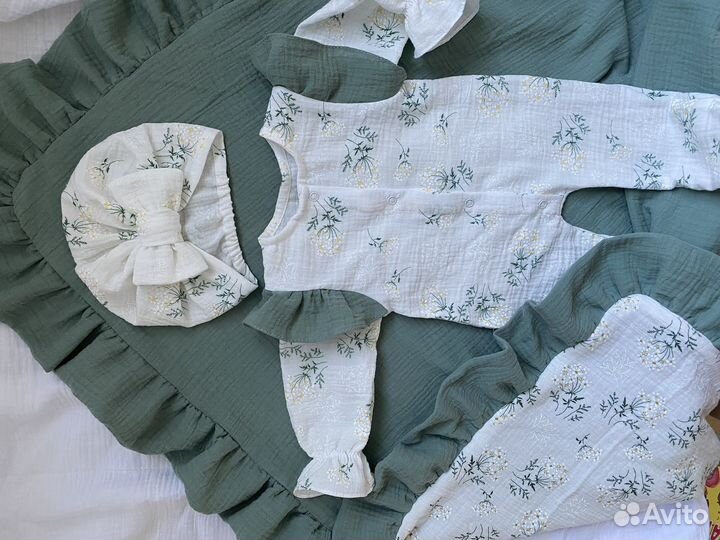 Плед с рюшей,слип,чалма