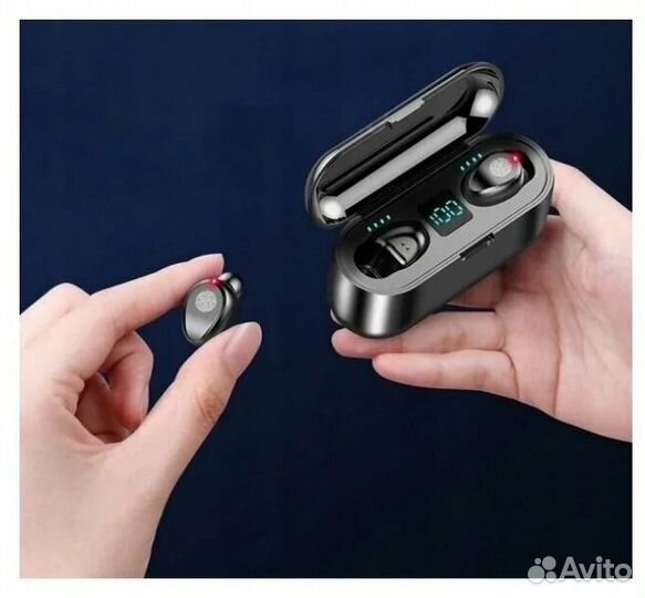 Наушники беспроводные. сенсорные с powerbank